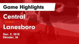 Central  vs Lanesboro  Game Highlights - Dec. 9, 2018