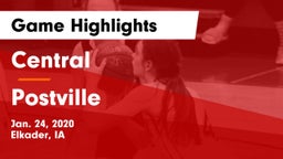 Central  vs Postville  Game Highlights - Jan. 24, 2020