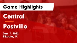Central  vs Postville  Game Highlights - Jan. 7, 2022