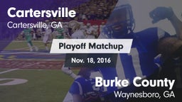 Matchup: Cartersville High vs. Burke County  2016