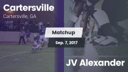 Matchup: Cartersville High vs. JV Alexander 2017