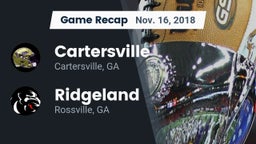Recap: Cartersville  vs. Ridgeland  2018