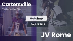 Matchup: Cartersville High vs. JV Rome 2019