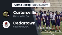 Recap: Cartersville  vs. Cedartown  2019