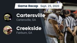 Recap: Cartersville  vs. Creekside  2020