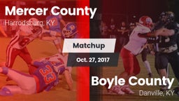 Matchup: Mercer County High vs. Boyle County  2017