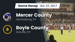 Recap: Mercer County  vs. Boyle County  2017