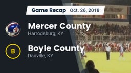 Recap: Mercer County  vs. Boyle County  2018