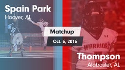 Matchup: Spain Park High vs. Thompson  2016