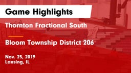 Thornton Fractional South  vs Bloom Township  District 206 Game Highlights - Nov. 25, 2019