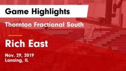 Thornton Fractional South  vs Rich East  Game Highlights - Nov. 29, 2019