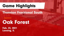 Thornton Fractional South  vs Oak Forest  Game Highlights - Feb. 23, 2021