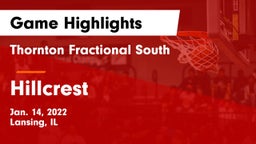 Thornton Fractional South  vs Hillcrest  Game Highlights - Jan. 14, 2022