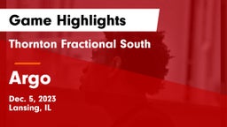 Thornton Fractional South  vs Argo  Game Highlights - Dec. 5, 2023