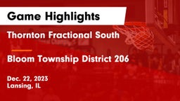 Thornton Fractional South  vs Bloom Township  District 206 Game Highlights - Dec. 22, 2023