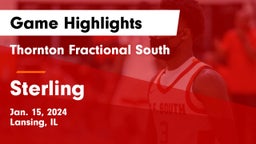 Thornton Fractional South  vs Sterling  Game Highlights - Jan. 15, 2024