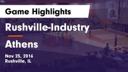 Rushville-Industry  vs Athens Game Highlights - Nov 25, 2016
