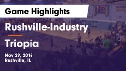 Rushville-Industry  vs Triopia Game Highlights - Nov 29, 2016