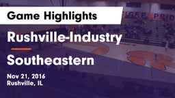 Rushville-Industry  vs Southeastern Game Highlights - Nov 21, 2016