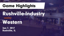 Rushville-Industry  vs Western Game Highlights - Jan 7, 2017