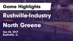 Rushville-Industry  vs North Greene Game Highlights - Jan 24, 2017
