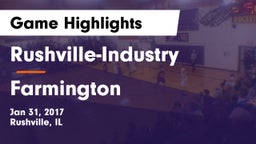 Rushville-Industry  vs Farmington Game Highlights - Jan 31, 2017