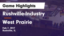 Rushville-Industry  vs West Prairie Game Highlights - Feb 7, 2017