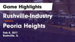Rushville-Industry  vs Peoria Heights Game Highlights - Feb 8, 2017