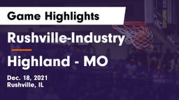 Rushville-Industry  vs Highland  - MO Game Highlights - Dec. 18, 2021