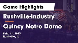 Rushville-Industry  vs Quincy Notre Dame Game Highlights - Feb. 11, 2023