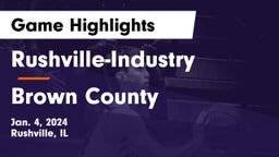 Rushville-Industry  vs Brown County  Game Highlights - Jan. 4, 2024