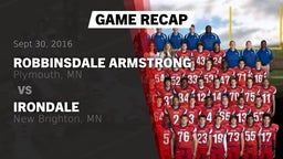 Recap: Robbinsdale Armstrong  vs. Irondale  2016