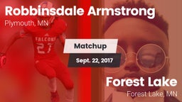Matchup: Robbinsdale vs. Forest Lake  2017
