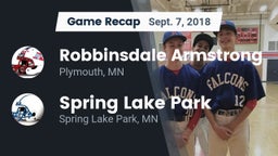 Recap: Robbinsdale Armstrong  vs. Spring Lake Park  2018