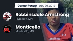 Recap: Robbinsdale Armstrong  vs. Monticello  2019