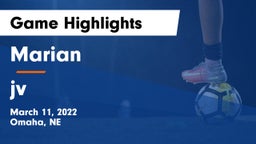 Marian  vs jv Game Highlights - March 11, 2022