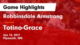 Robbinsdale Armstrong  vs Totino-Grace  Game Highlights - Jan 14, 2017