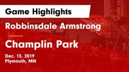 Robbinsdale Armstrong  vs Champlin Park  Game Highlights - Dec. 13, 2019
