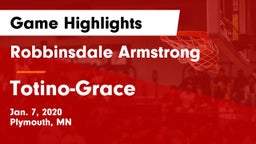 Robbinsdale Armstrong  vs Totino-Grace  Game Highlights - Jan. 7, 2020