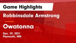 Robbinsdale Armstrong  vs Owatonna  Game Highlights - Dec. 29, 2021
