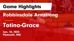 Robbinsdale Armstrong  vs Totino-Grace  Game Highlights - Jan. 10, 2023
