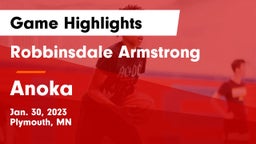 Robbinsdale Armstrong  vs Anoka  Game Highlights - Jan. 30, 2023