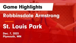 Robbinsdale Armstrong  vs St. Louis Park  Game Highlights - Dec. 7, 2023