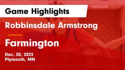 Robbinsdale Armstrong  vs Farmington  Game Highlights - Dec. 30, 2023