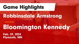 Robbinsdale Armstrong  vs Bloomington Kennedy  Game Highlights - Feb. 29, 2024