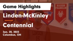 Linden-McKinley  vs Centennial  Game Highlights - Jan. 20, 2023