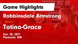 Robbinsdale Armstrong  vs Totino-Grace  Game Highlights - Jan. 20, 2021