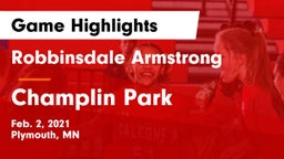 Robbinsdale Armstrong  vs Champlin Park  Game Highlights - Feb. 2, 2021