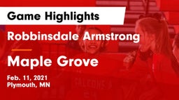 Robbinsdale Armstrong  vs Maple Grove  Game Highlights - Feb. 11, 2021
