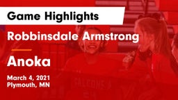 Robbinsdale Armstrong  vs Anoka  Game Highlights - March 4, 2021